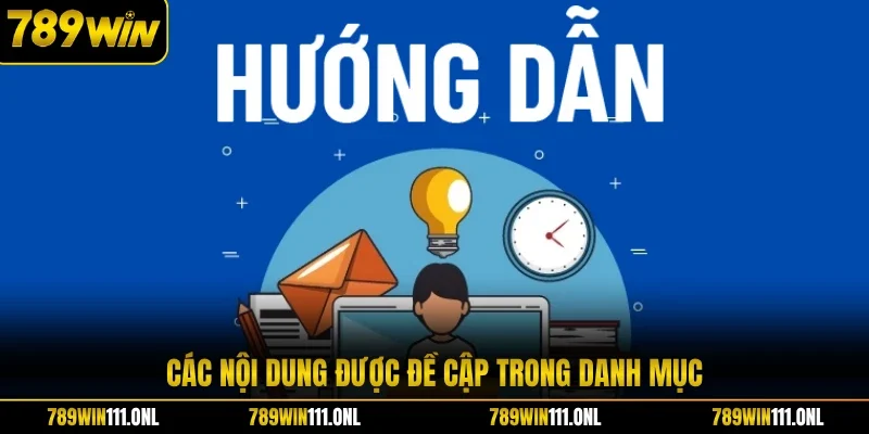 Các nội dung được đề cập trong danh mục