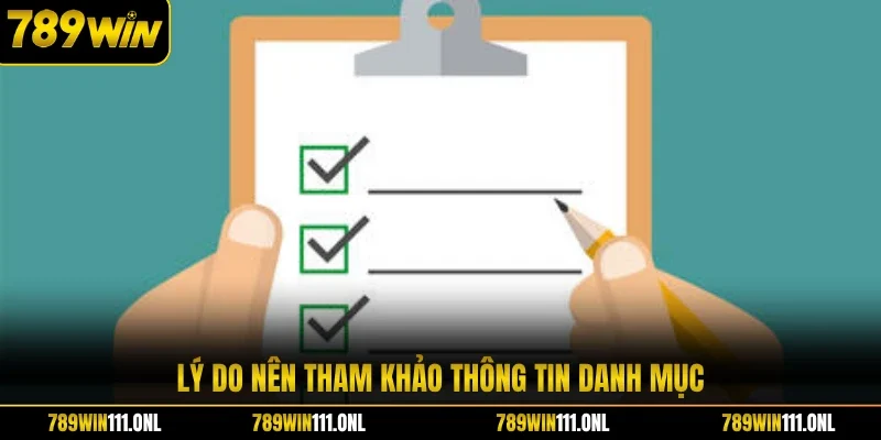 Lý do nên tham khảo thông tin danh mục