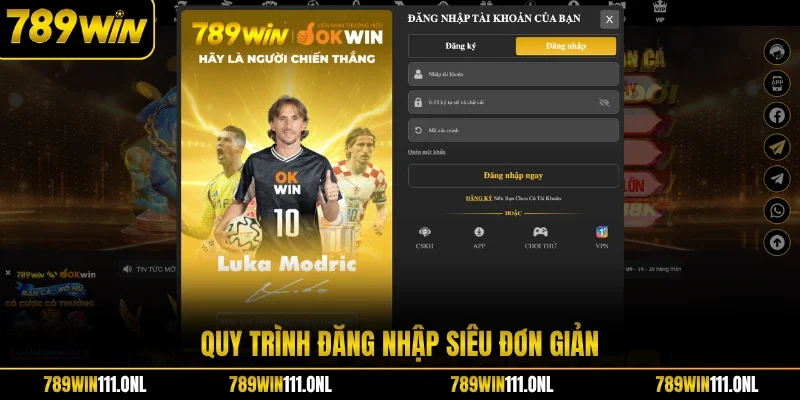 Quy trình đăng nhập siêu đơn giản